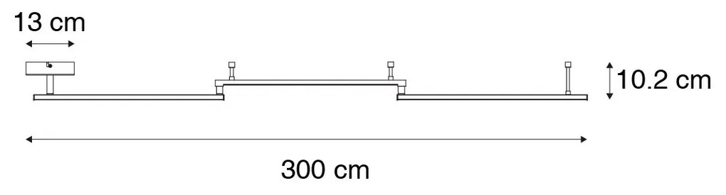 Plafondlamp zwart 300 cm incl. LED 3-staps dimbaar verstelbaar - Annuschka Design Binnenverlichting Lamp