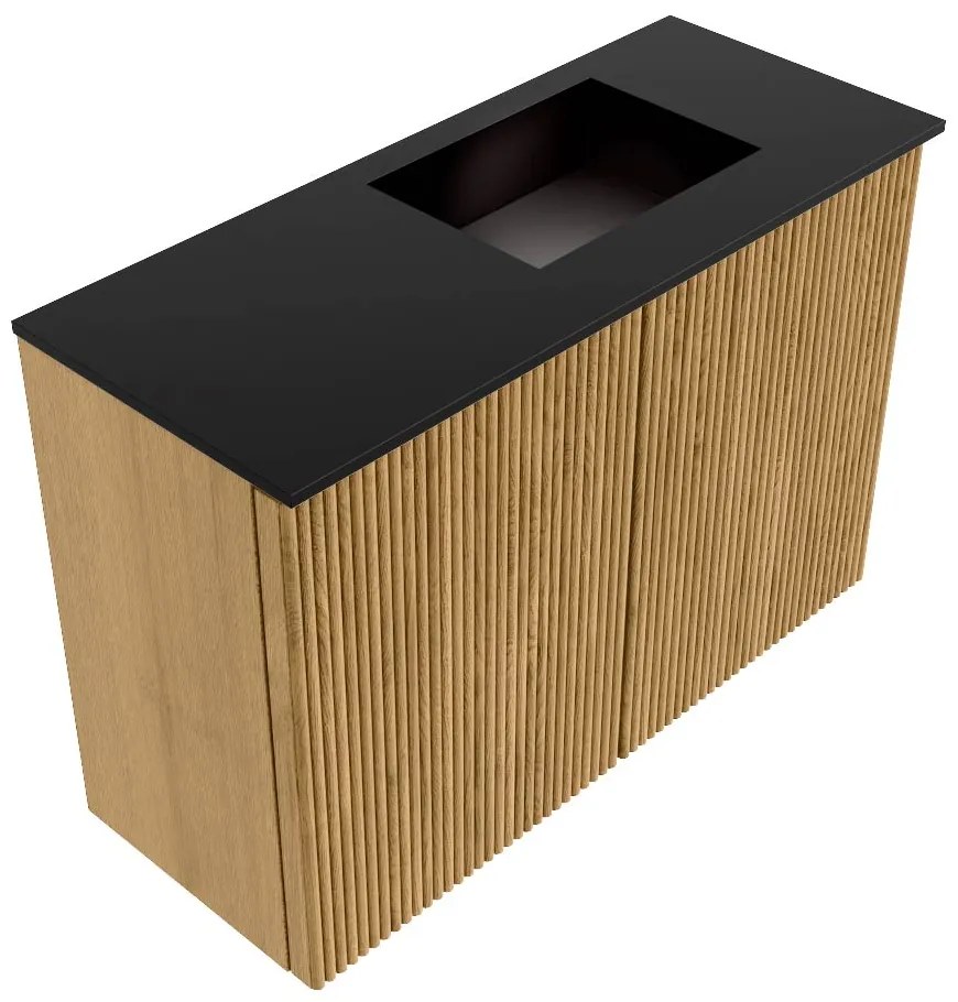 Mondiaz Joya 60cm toiletmeubel oak met wastafel faye rechts zonder kraangat urban