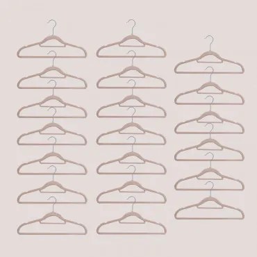 Set Van 20 Fluwelen Hangers Palou Bruin - Tarwe - Sklum