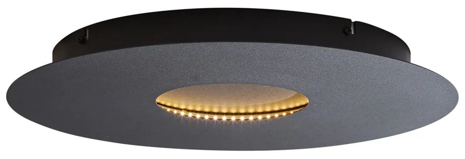 Moderne plafondlamp zwart 40cm incl. LED 3-staps dimbaar - Morning Modern rond Binnenverlichting Lamp