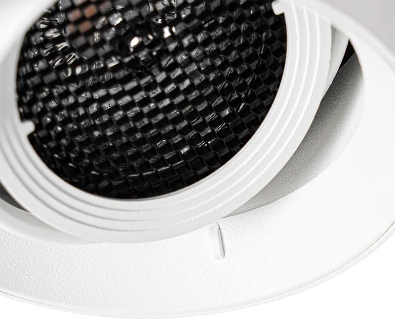 Moderne inbouwspot wit GU10 AR70 rond trimless - Oneon Honey Modern GU10 Binnenverlichting Lamp