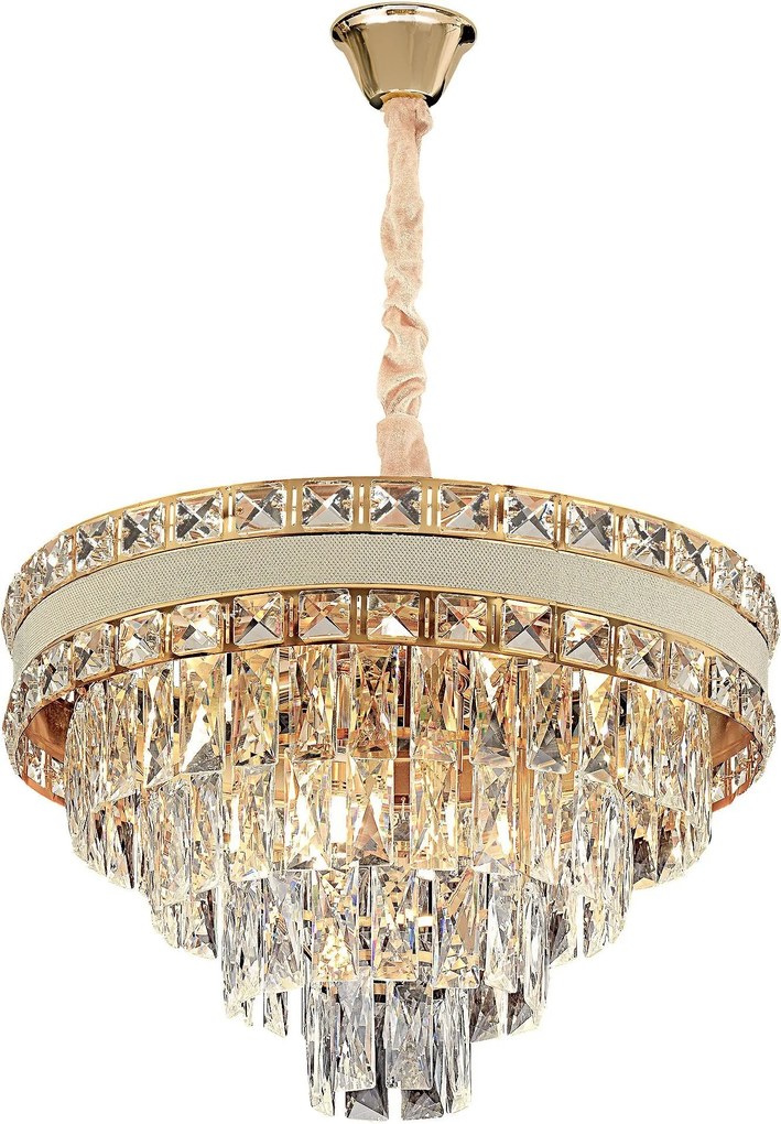 Hanglamp met kristallen G048-CP 50CM GOLD