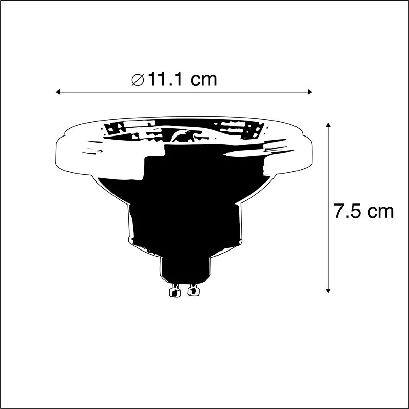 GU10 dimbaar in kelvin LED lamp AR111 11W 700 lm 2000-3000K