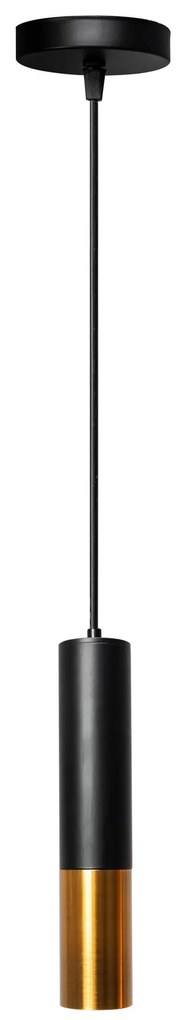 Hangende metalen plafondlamp zwart goud APP469-1CP