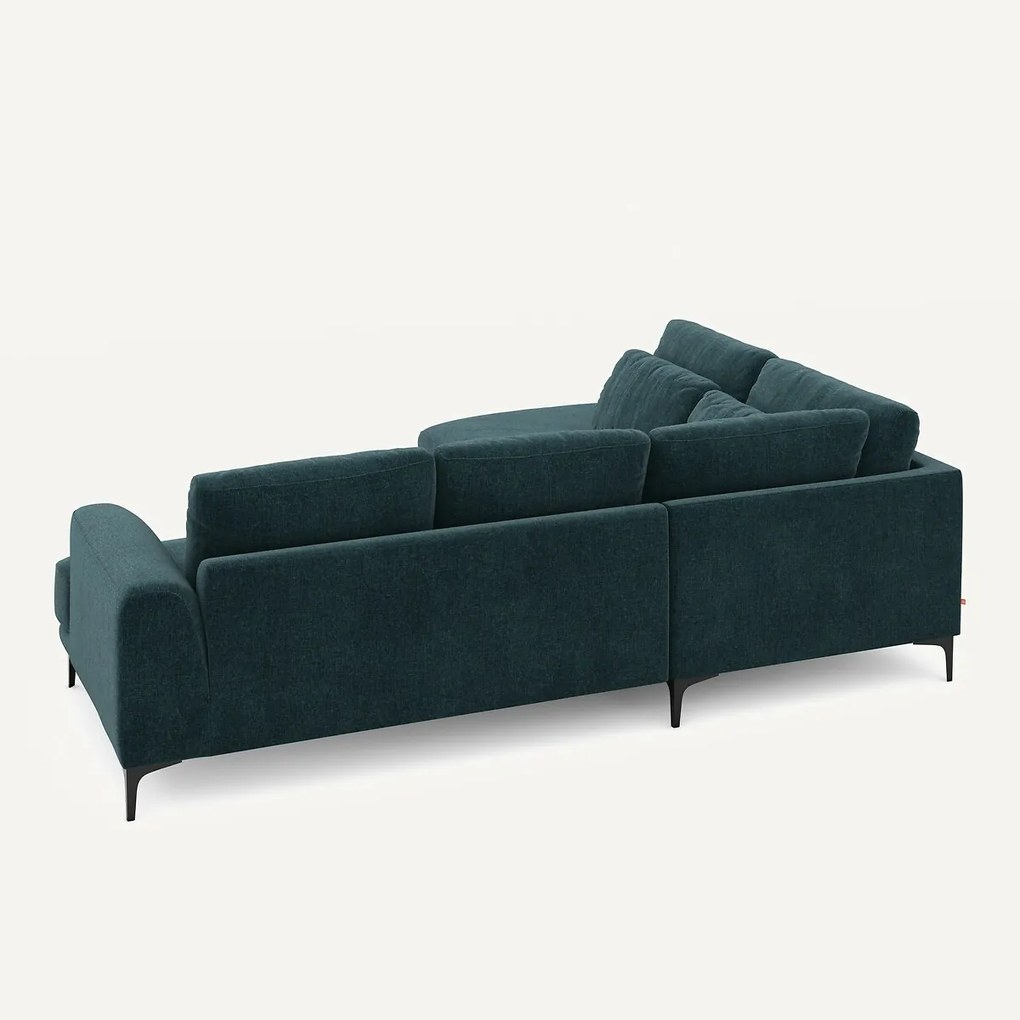 Hoekbank links fluweel chenille Marsile