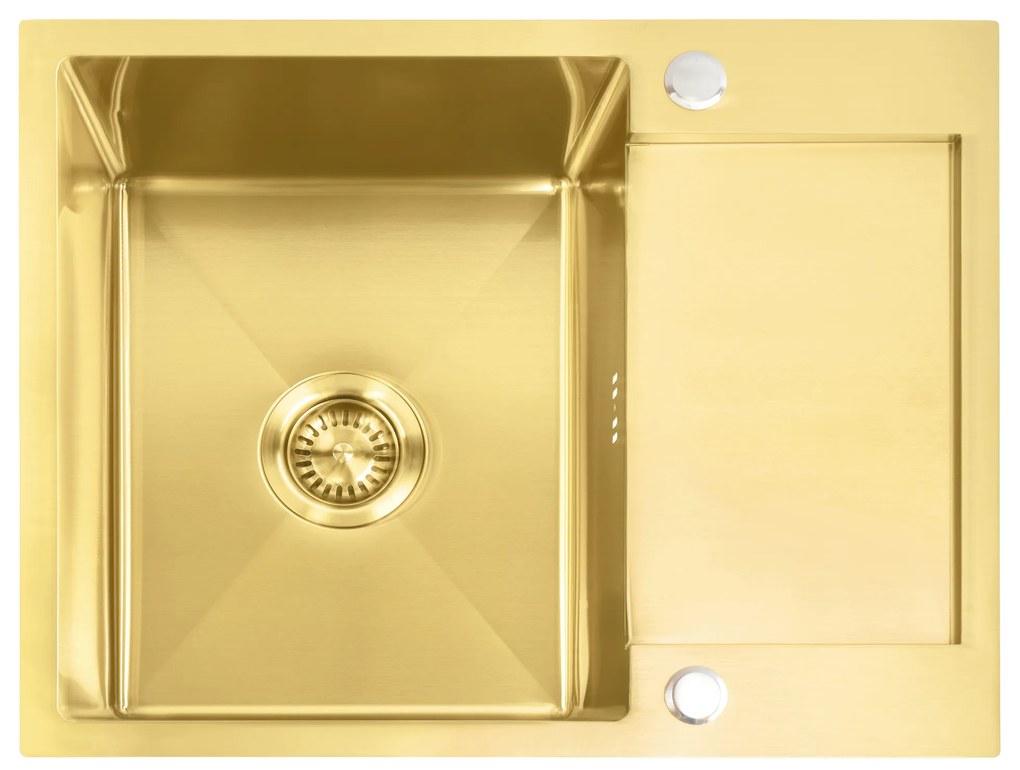 Stalen spoelbak Paul BRUSH GOLD