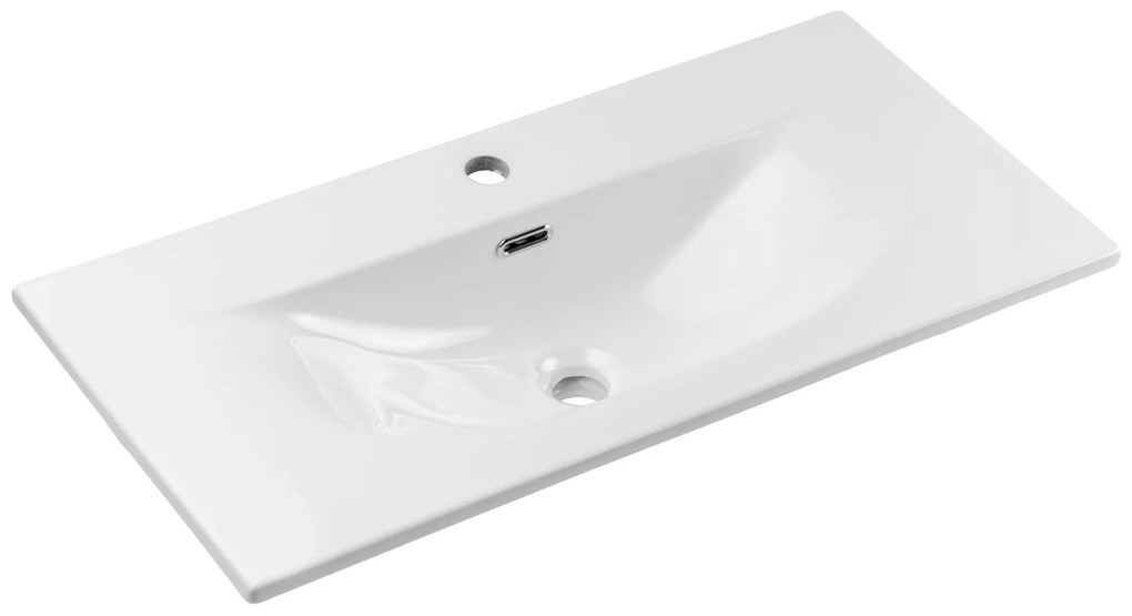 Comad Nova Black badkamermeubel 80cm zwart met 2 deuren en wastafel 1 kraangat