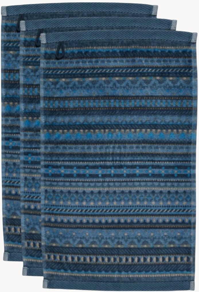 Gastendoeken Geometric Print van velours & terrykatoen, 3-delig