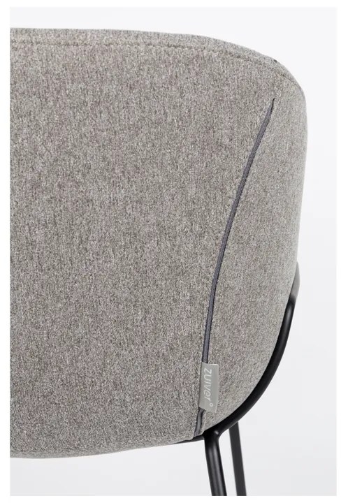 Zuiver Feston Design Barkruk Grijze Stof