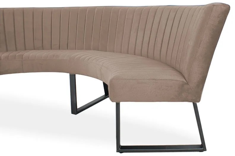 Eetkamerbank - Hengelo - geschikt voor ronde tafel 150 cm - stof Element beige 06