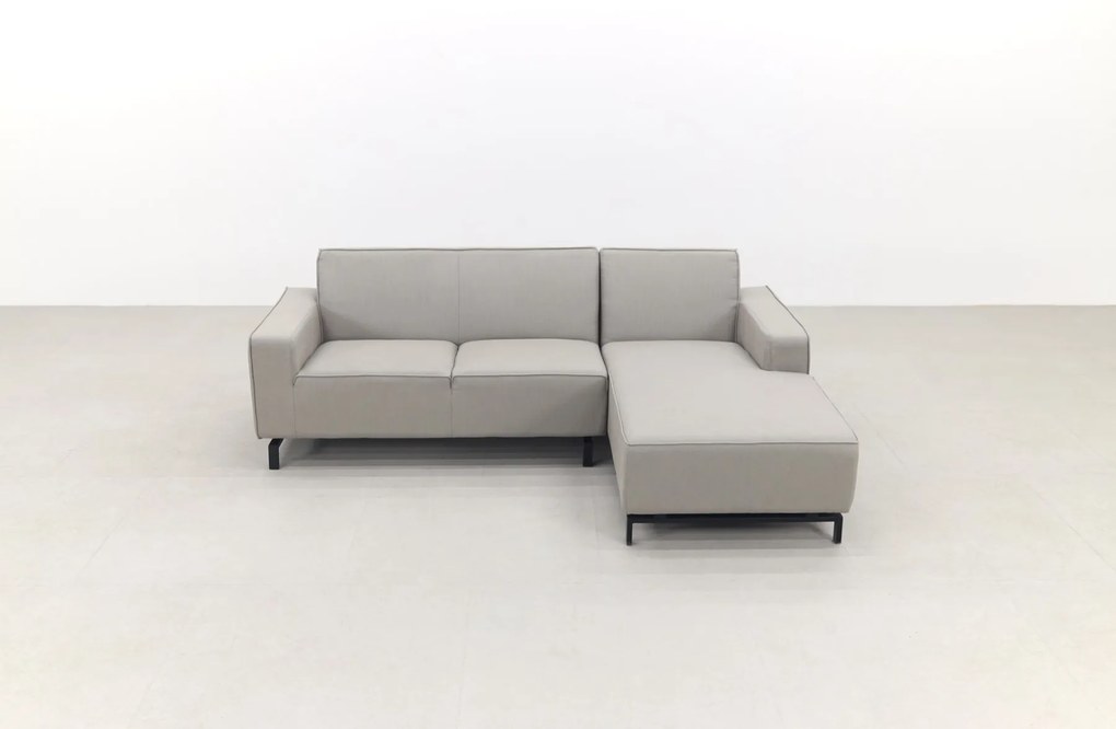 Boavista Sunbrella loungebank chaise longue - Nature Grey - 2-delig - links