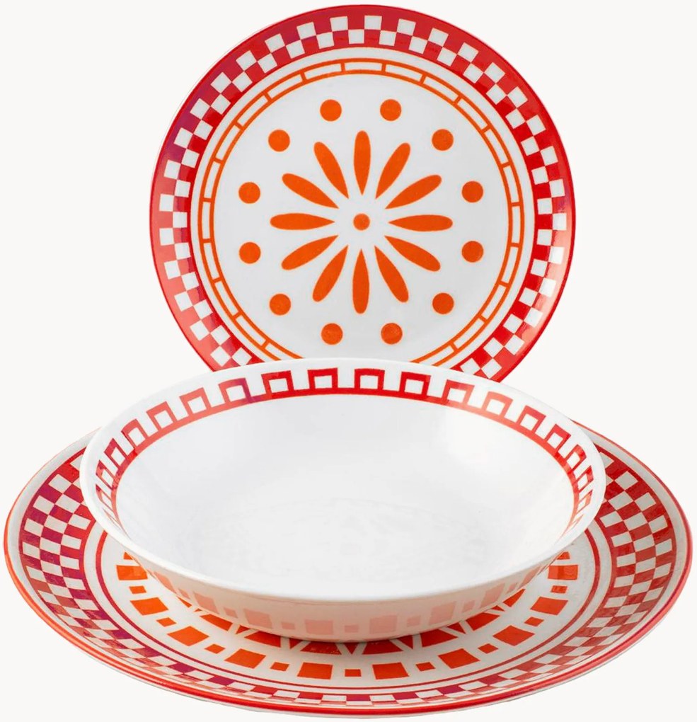 Porseleinen serviesset Kora, 18-delig