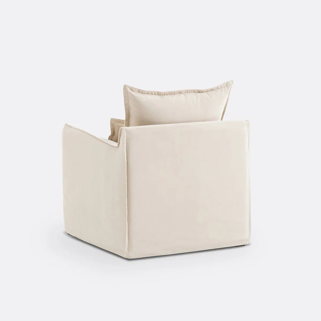 Fauteuil, afneembare hoes, fluweel, ODNA