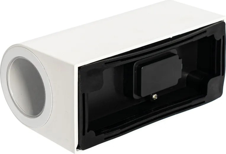 Moderne buiten wandlamp wit kunststof ovaal 2-lichts - Baleno