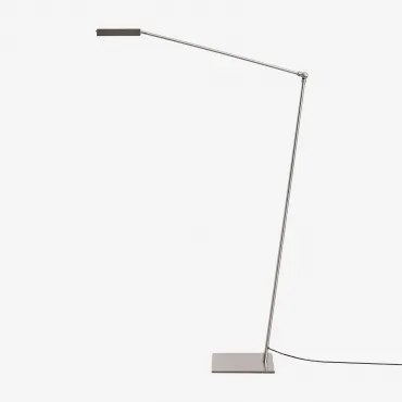 Valtyn Led Vloerlamp Van Metaal Grijs – Chroom - Sklum