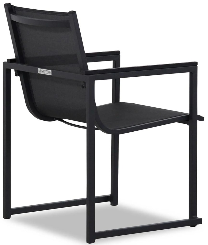 Tuinset 4 personen 164 cm Aluminium/Textileen Grijs Lifestyle Garden Furniture Delgada/Residence