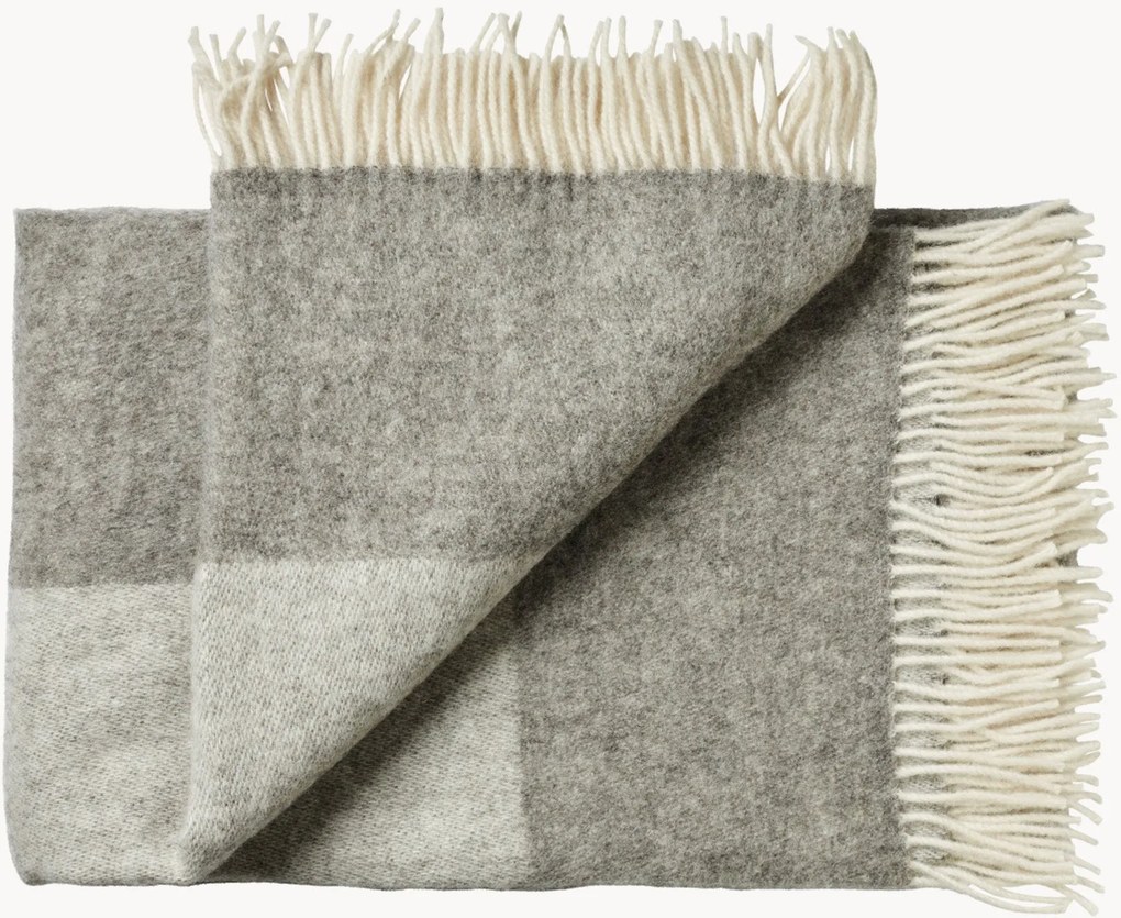 Wollen plaid Venø met franjes