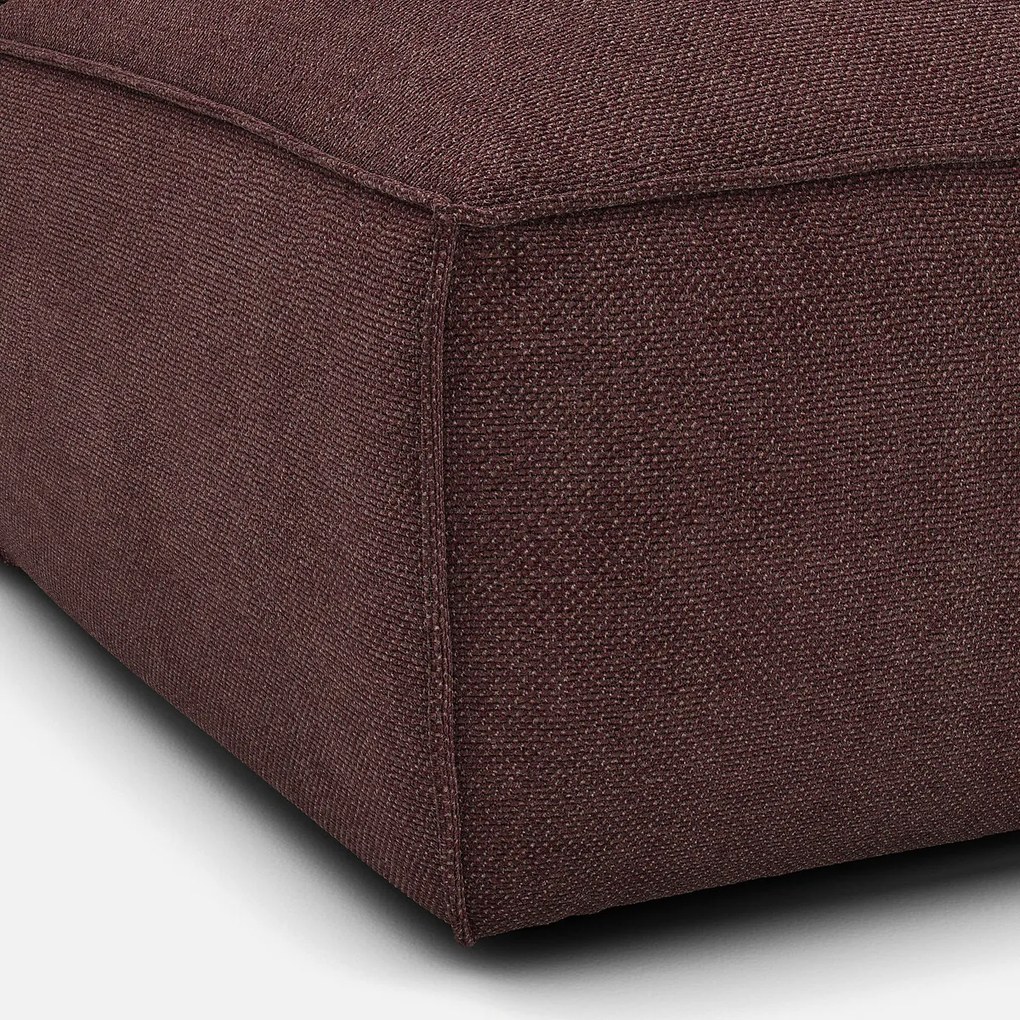 Rechts chaise longue-element voor modulaire bank, in structuurstof, Seven