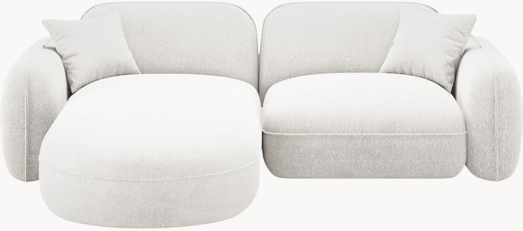 Modulaire fluwelen hoekbank Lucien, (3-zits), hoekdeel links