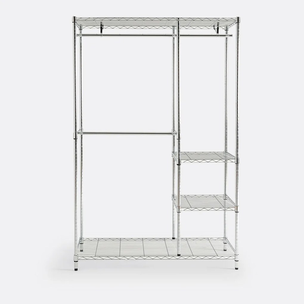 Rek met 2 hangstaven en 4 legplanken, Fozzo