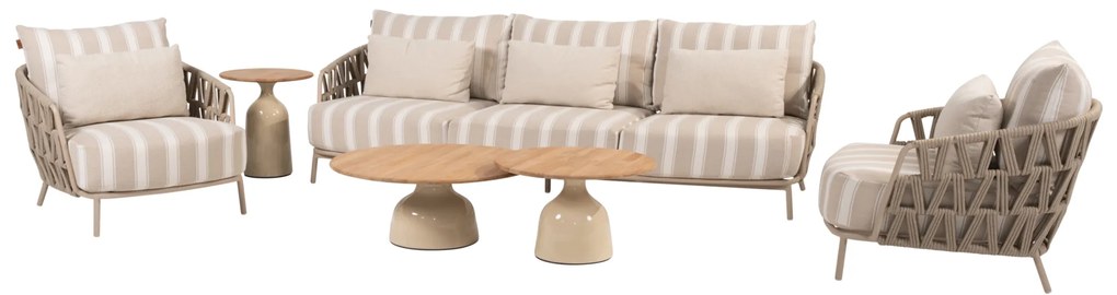 June Beverly stoel bank loungeset 6 delig latte 4 Seasons Outdoor
