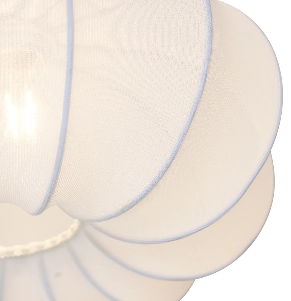 Stoffen Japandi plafondlamp wit 37cm - Plu AsyeshaJapandi E27 rond Binnenverlichting Lamp