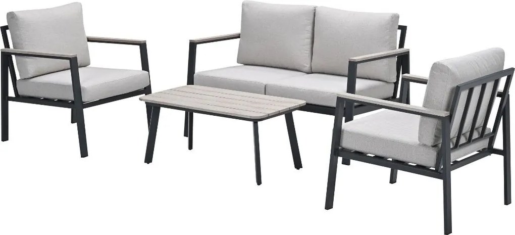 Garden Impressions Solea loungeset 4-delig - donker grijs
