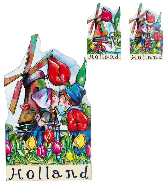Magneet Hollandse molen - diverse varianten -multikleur