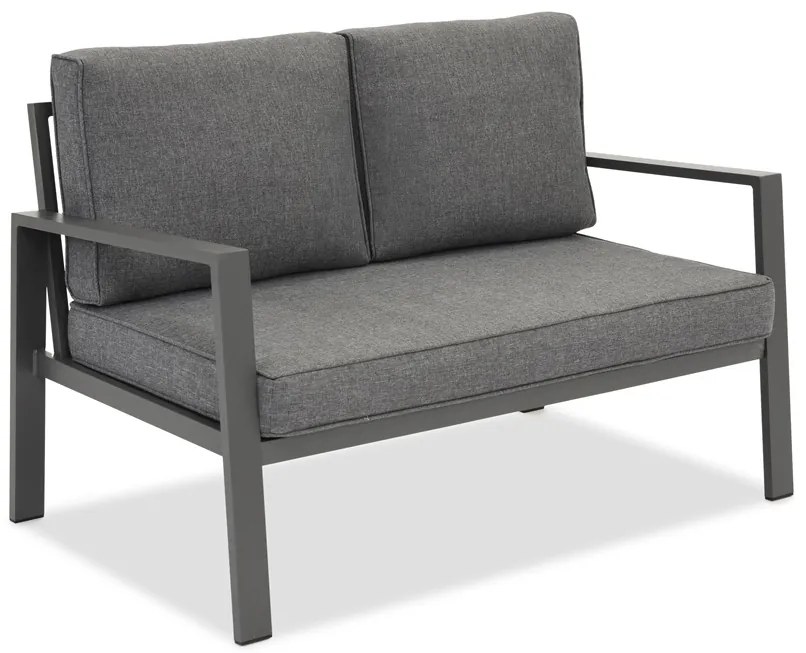 Zakintos antraciet aluminium tweezitsbank Garden Point