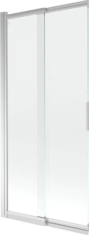 Mexen Fox 2-delige verschuifbare badwand 85 x 150 cm, transparant, chroom - 891-085-002-01-00