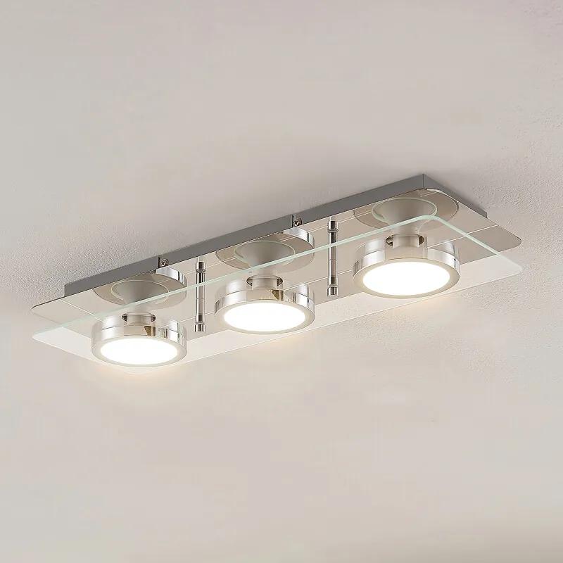 Gabryl LED plafondlamp, 3-lamps, lang - lampen-24