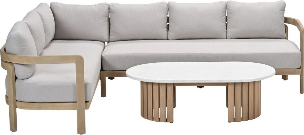 Garden Impressions Sirocco loungeset 3-delig links - acacia - grey sand