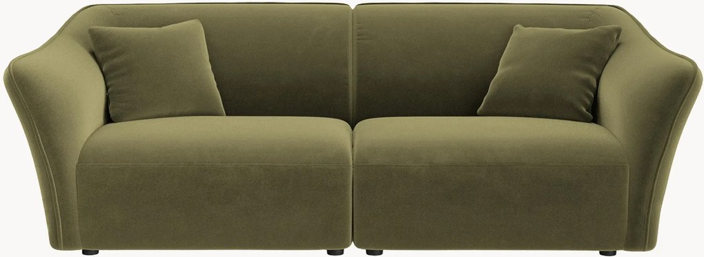 Modulaire fluwelen bank Flora (2-zits)