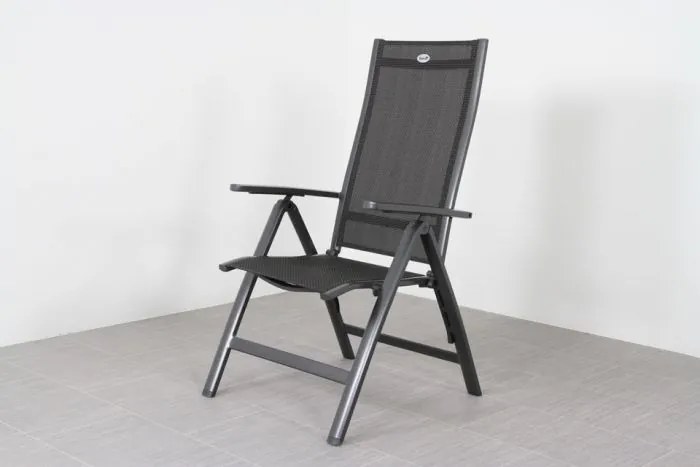 Hartman Roma/Kings 4-persoons verstelbare tuinset 180x100 cm. - Antraciet