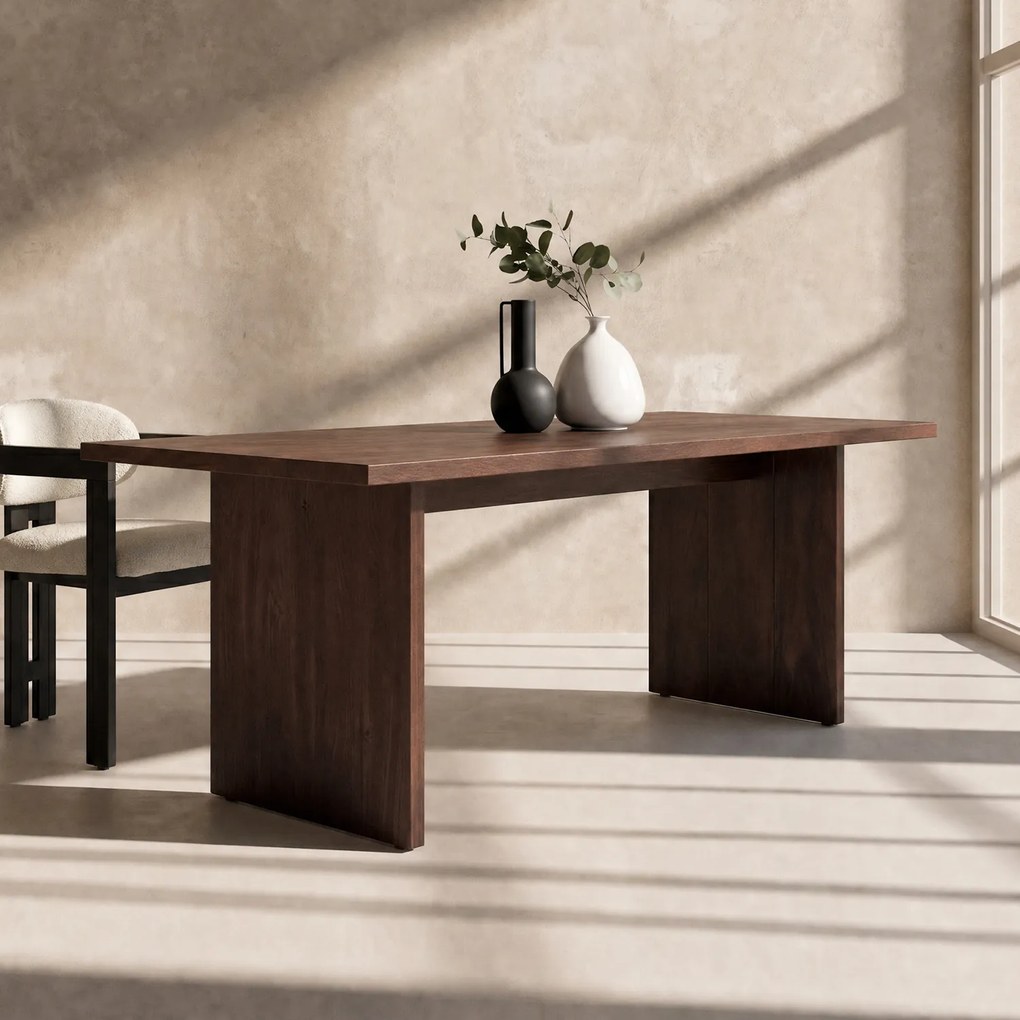 Walnoot Eettafel Minimalistisch 180x90 Cm - 180 X 90cm.