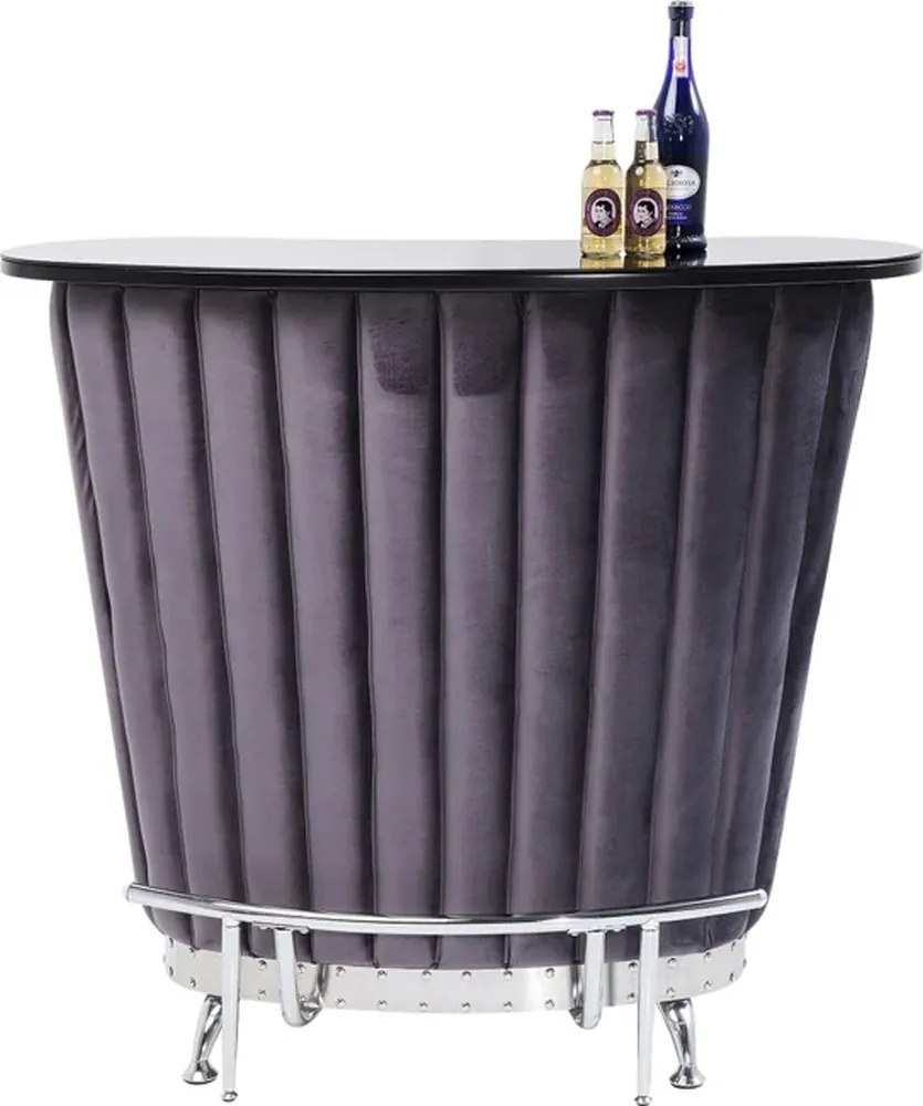 Huisbar Fluweel Grijs - 120 X 48cm.