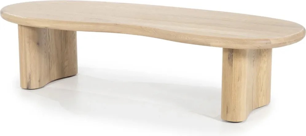 Organische Salontafel Eiken Naturel - 140 X 60cm.