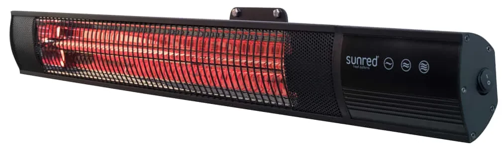 Sunred Wandverwarmer Royal Diamond Dark 2500 W Rose Gold Carbon zwart