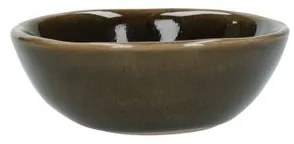 Uitlekbakje, steengoed, donkergroen, Ø9 X 3 cm