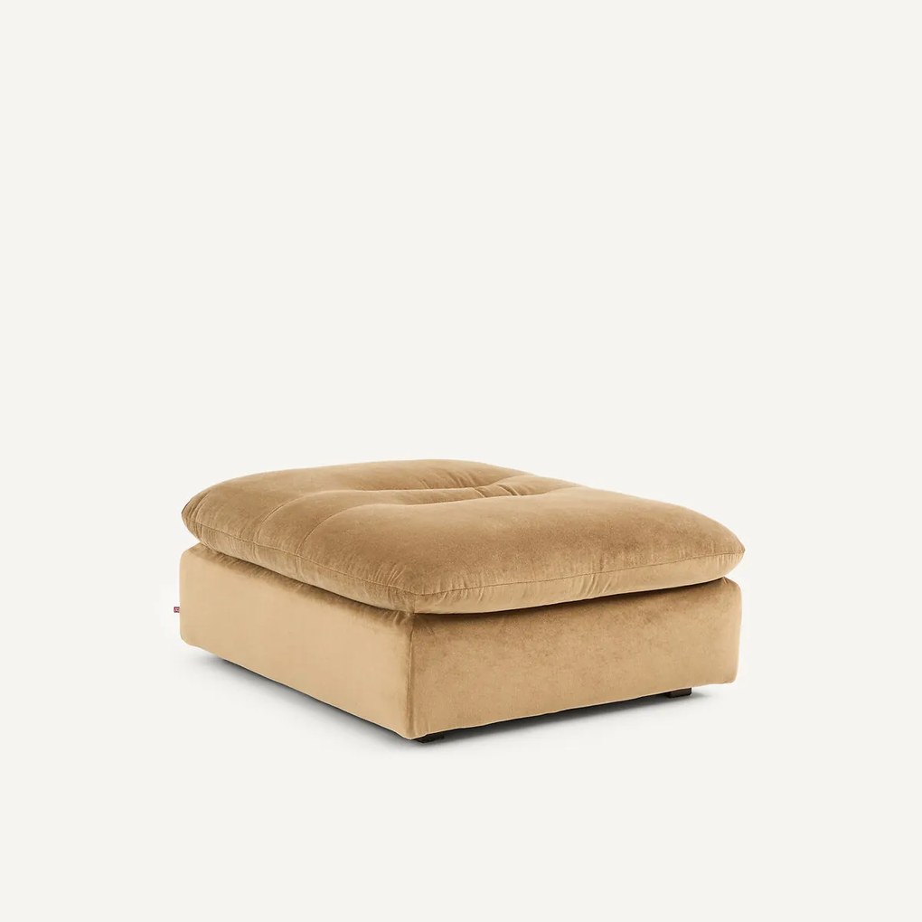 Modulaire voetensteun in linnen fluweel, GIULIANO