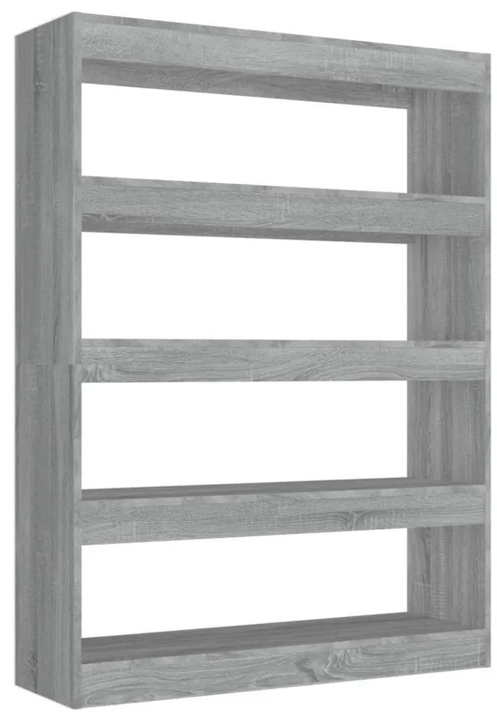 vidaXL Boekenkast/kamerscherm 100x30x135 cm grijs sonoma eikenkleurig