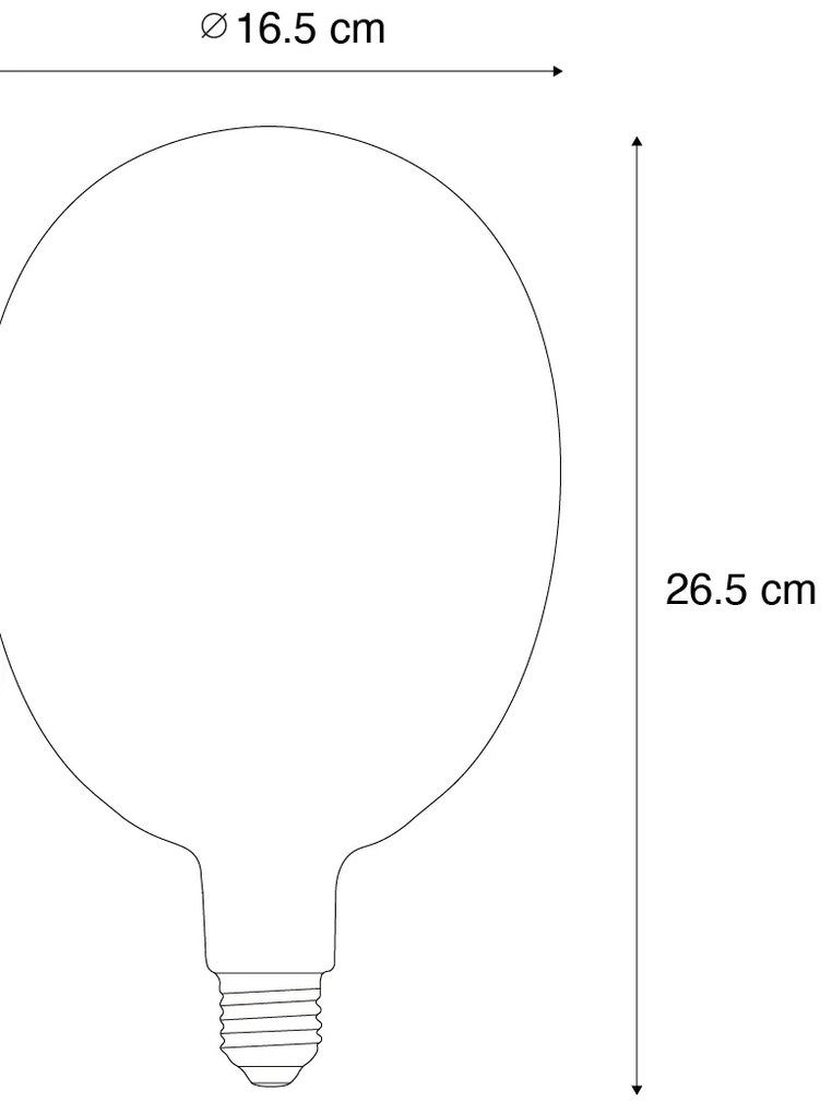 E27 dimbare LED lampen G170 bruin 4,9W 130 lm 1800K