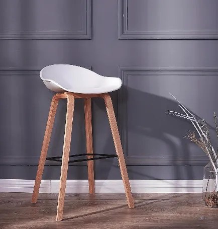 House of Rebels Barkruk - Romeo - 65 cm - Wit - Hout - House of Rebels