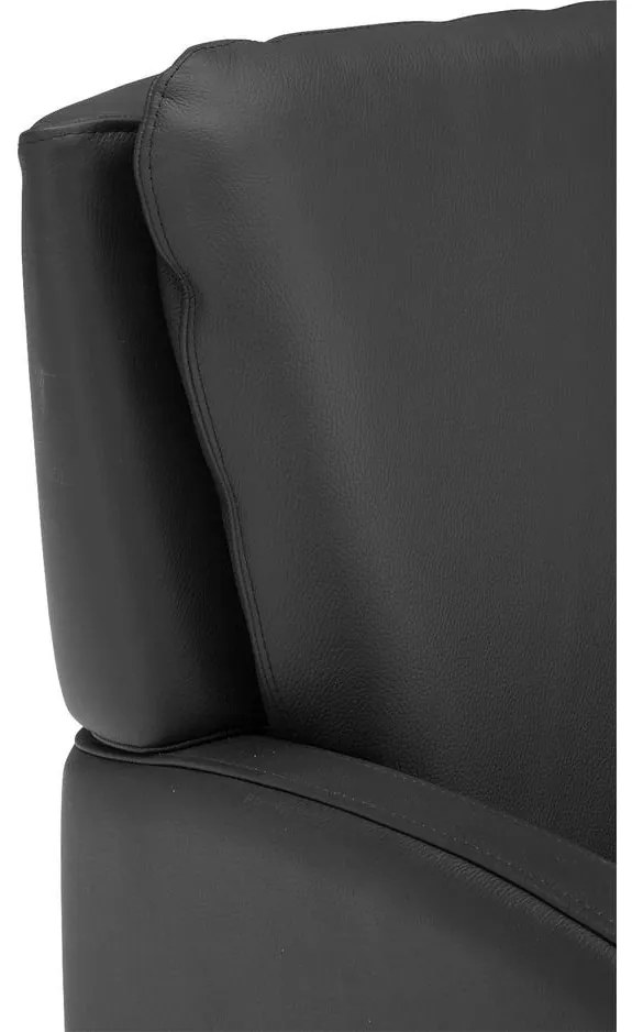 Goossens Excellent Eetkamerstoel Lini zwart leer  met armleuning en met wielenmet chromen wielen, modern design