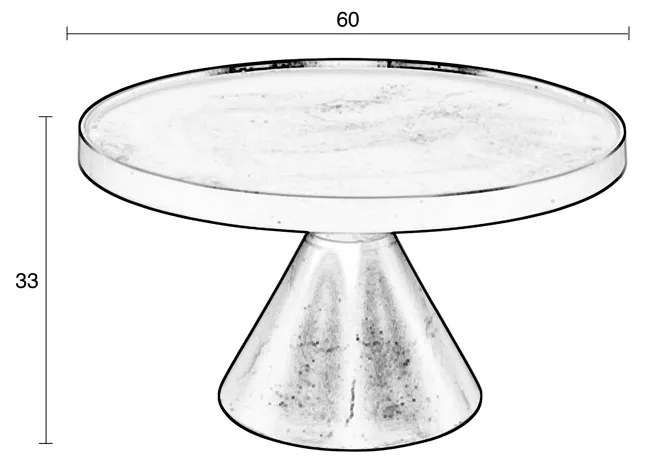 Zuiver Floss Ronde Salontafel Van Aluminium Zwart - 60 X 60cm.