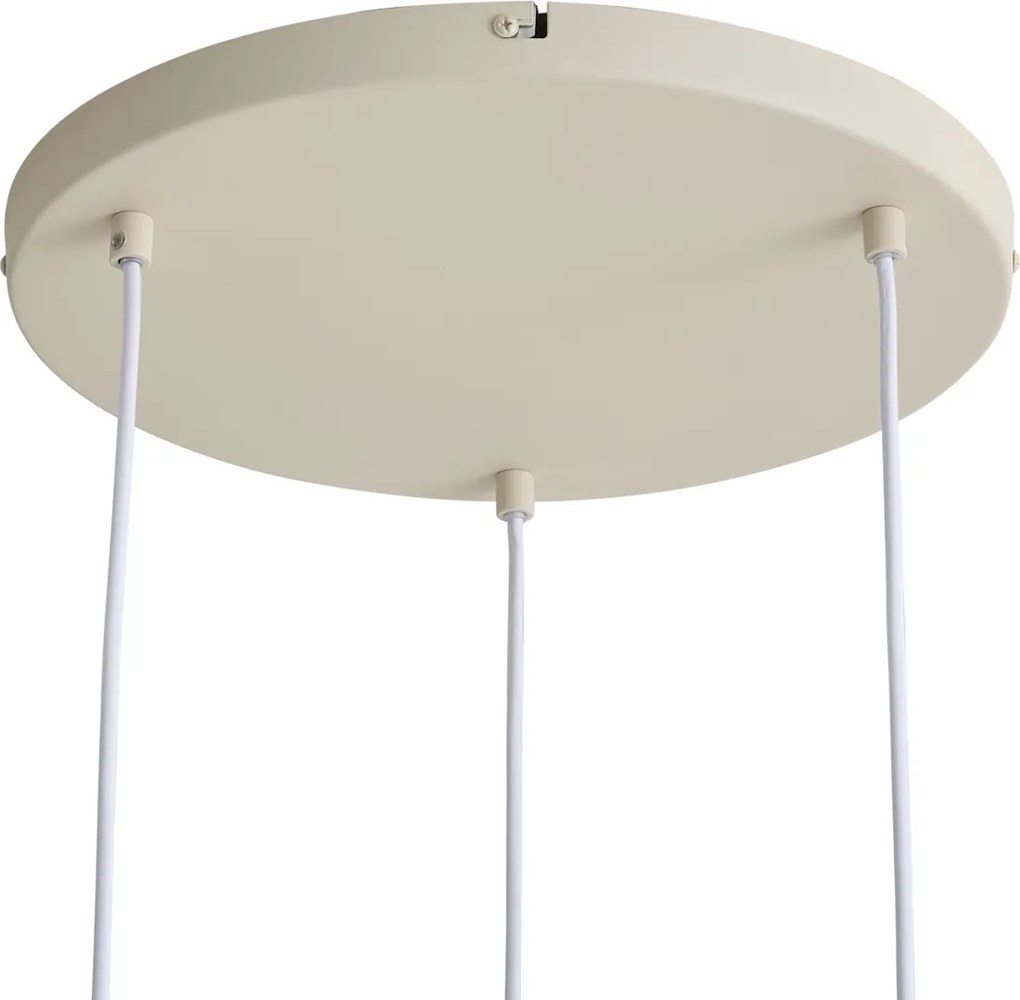 Scandinavische hanglamp beige met opaal glas 3-lichts - Polly