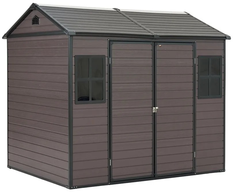 Tumba kunststof gereedschapshuis 2,4 x 1,9 m CoverTech antraciet