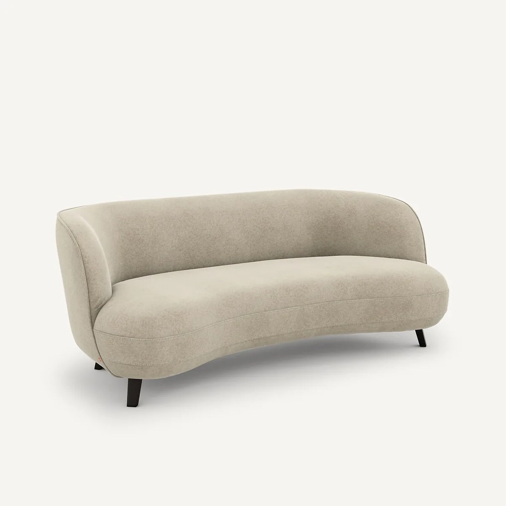 3-zitsbank in linnen fluweel, Rosebury, ontwerp door Emmanuel Gallina