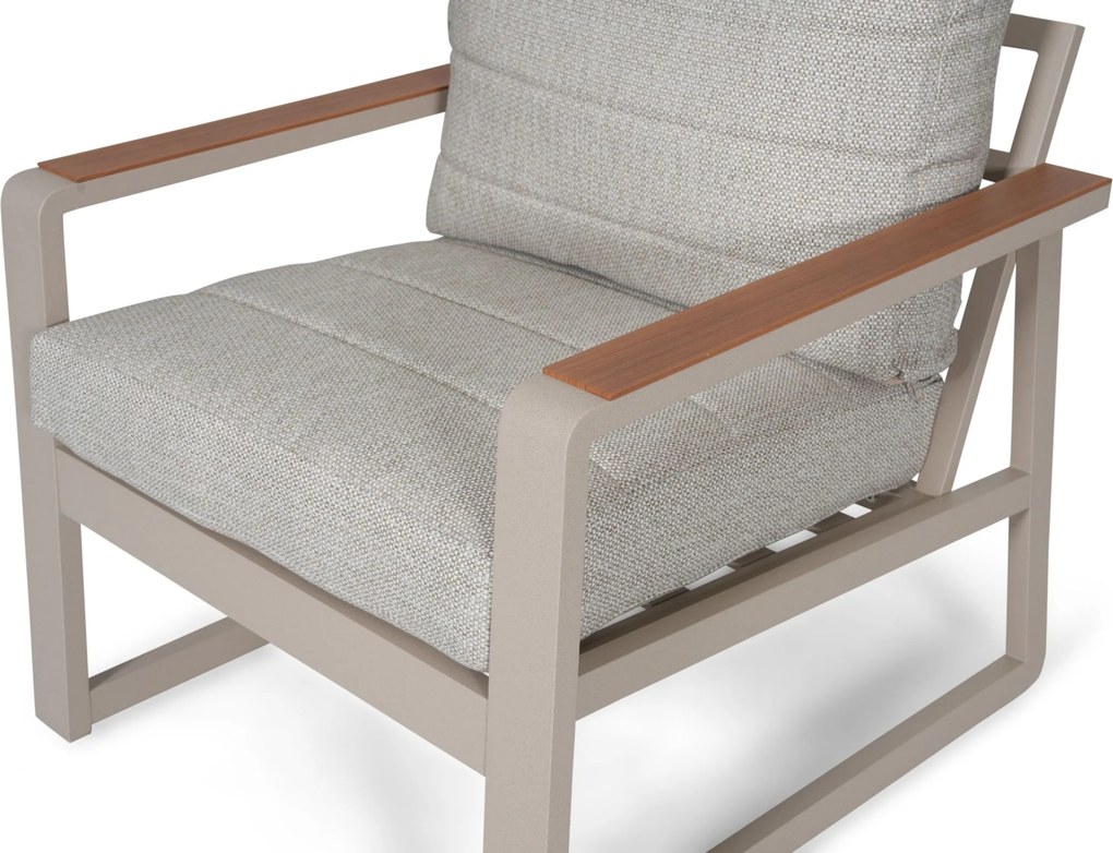 Stoel en Bank Loungeset 7 personen Aluminium Zand/Beige Lifestyle Garden Furniture Sabbia