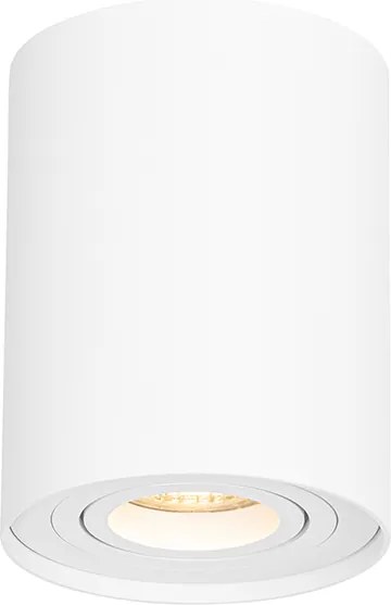 Set van 4 moderne plafondspots wit draai- en kantelbaar - Rondoo up